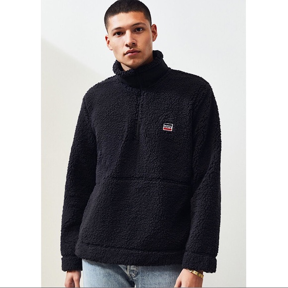 Levi's Sherpa Half Zip Pullover Factory 